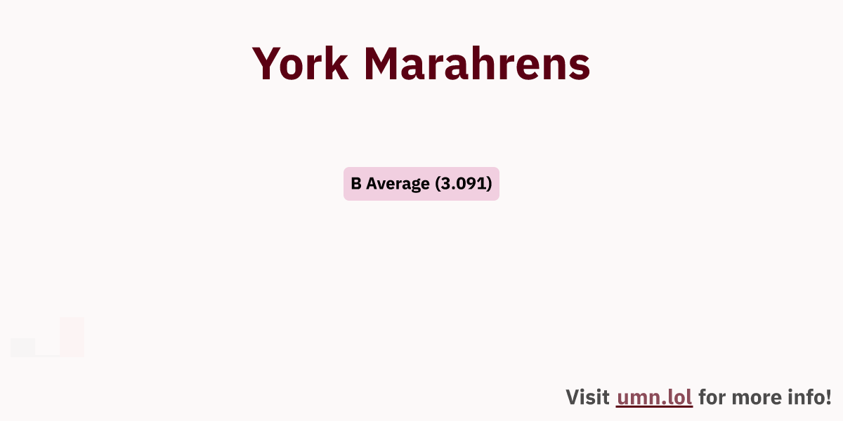 York Marahrens GopherGrades